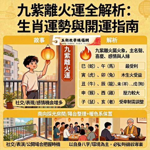 九紫離火運全解析:生肖運勢與開運指南