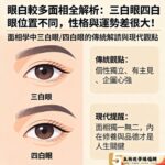 眼白較多面相全解析：三白眼四白眼位置不同，性格與運勢差很大！