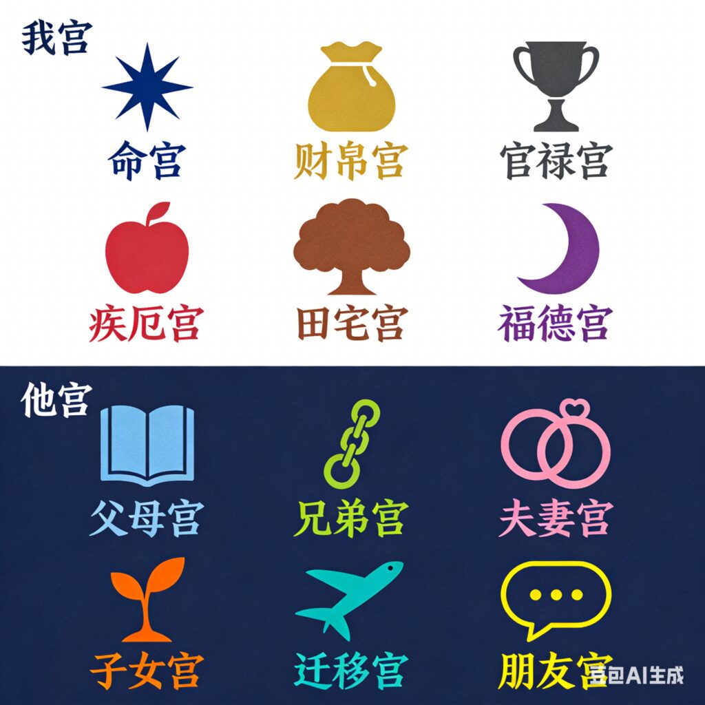 飛星四化紫微斗數教學十二宮我宮與他宮的資產分配