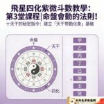 飛星四化紫微斗數教學：第3堂課程命盤會動的關鍵！建立「十天干帶動星曜四化象」基礎邏輯